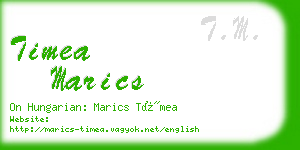 timea marics business card